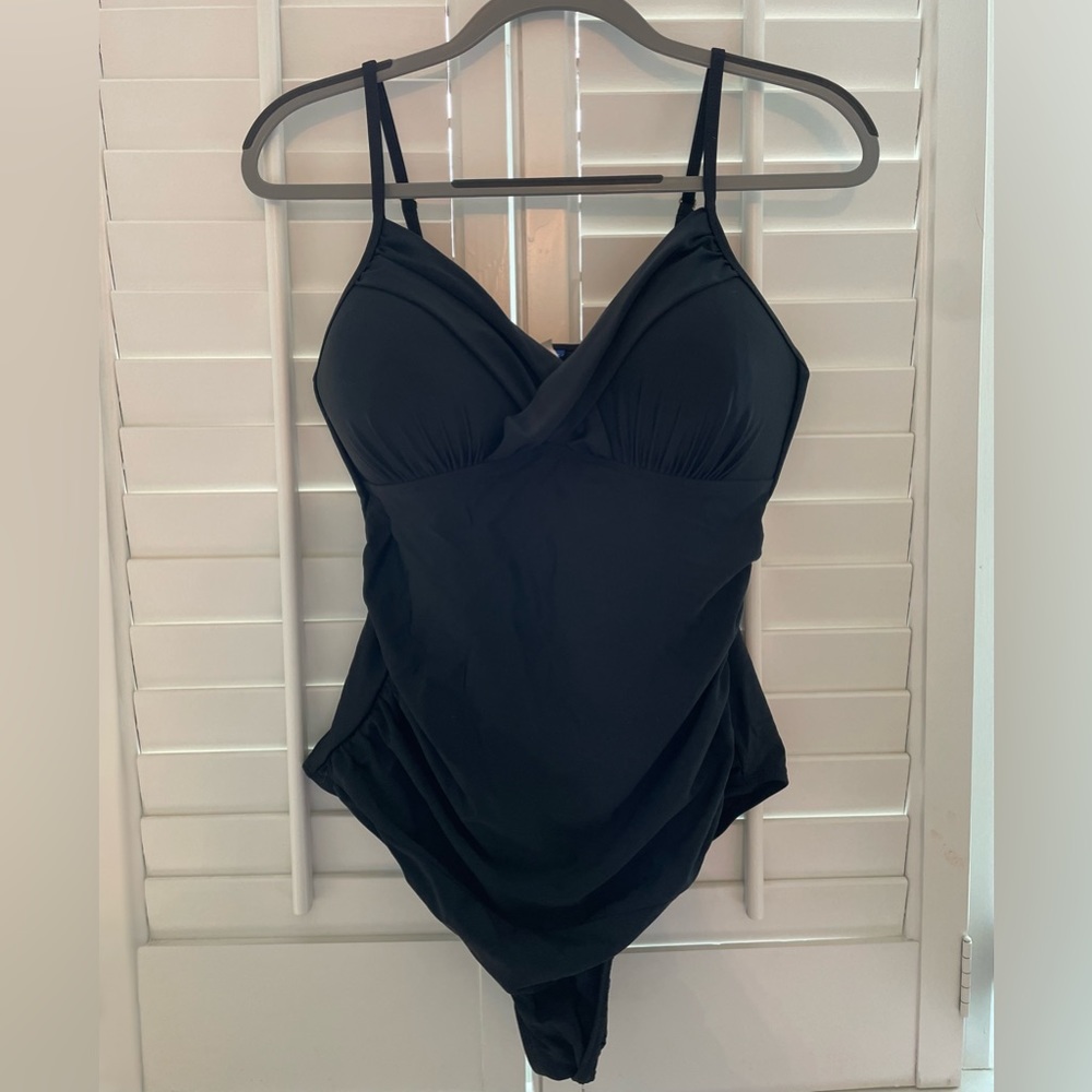 Supportive one piece bathing suit